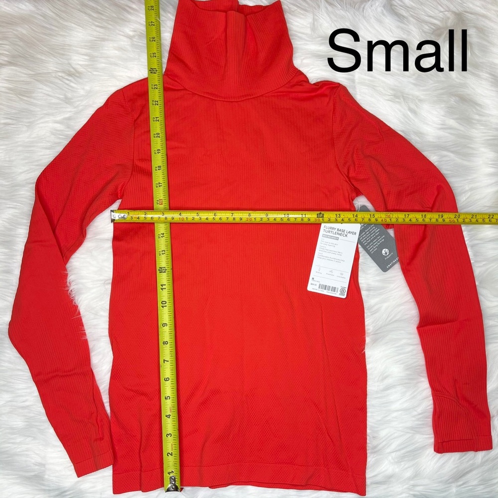 NWT Athleta Flurry Base Layer Turtleneck Torch Red - Picture 9 of 12